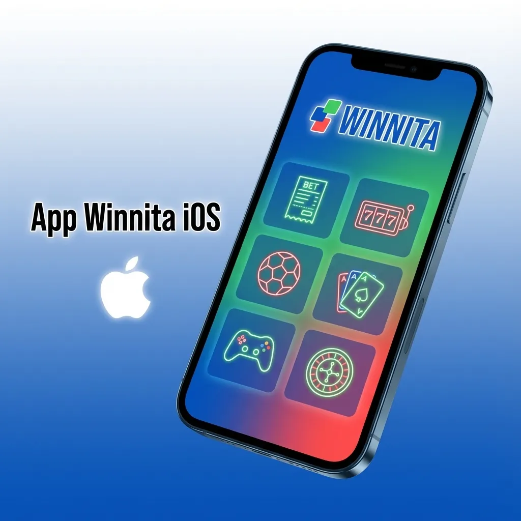 Schermata dell’app Winnita su iPhone che mostra scommesse sportive, slot e casinò live in un’unica interfaccia iOS