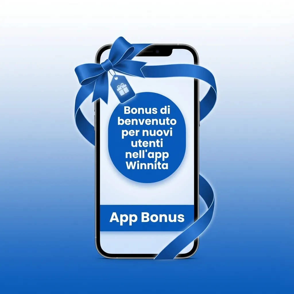 Schermata app Winnita che mostra bonus di benvenuto per nuovi utenti: bonus Sport o bonus Casinò con Free Spin