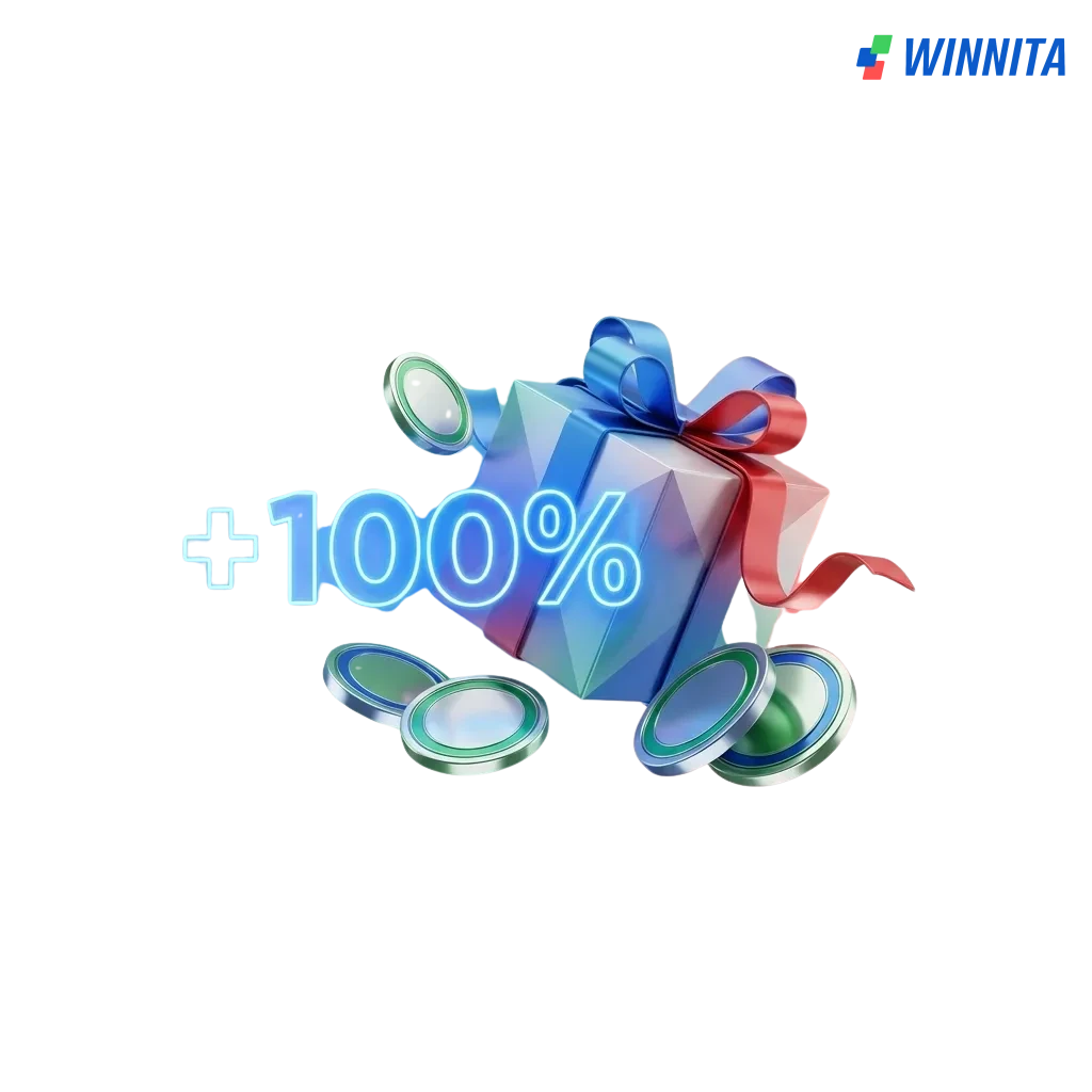 Banner promozionale Winnita Italia con bonus fino a 1.500 € e 300 giri gratis per casino online e scommesse sportive