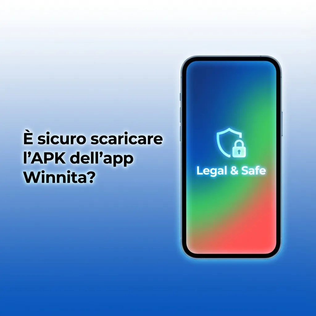 Schermata dell’app Winnita con icone casinò e lucchetto SSL che indica sicurezza e licenza ADM/AAMS in Italia