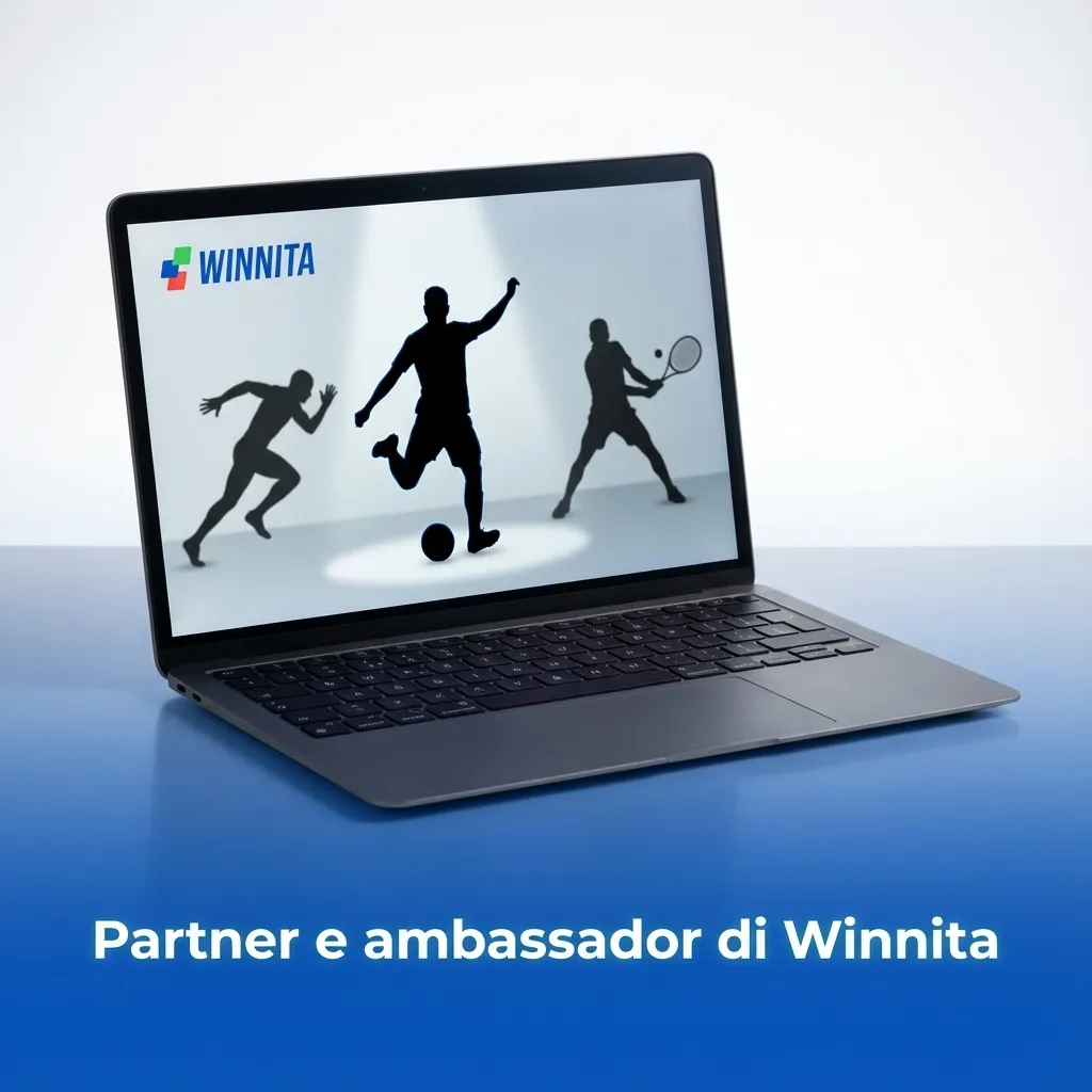 Illustrazione dei partner Winnita: club sportivi, portali comparazione, creator gaming e fornitori software certificati.