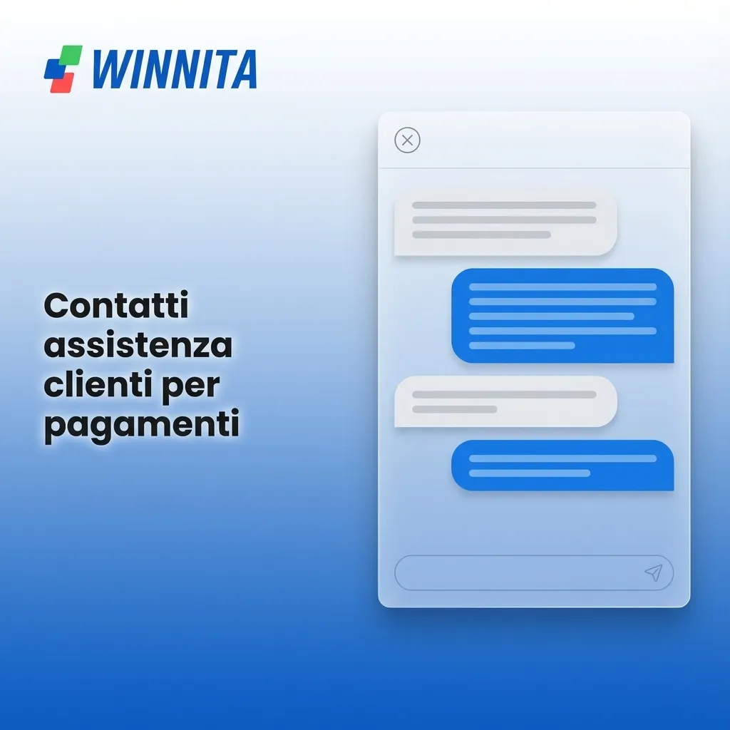 Schermata informativa con icone email, chat, modulo e app per contattare l’assistenza pagamenti e risolvere problemi di transazione