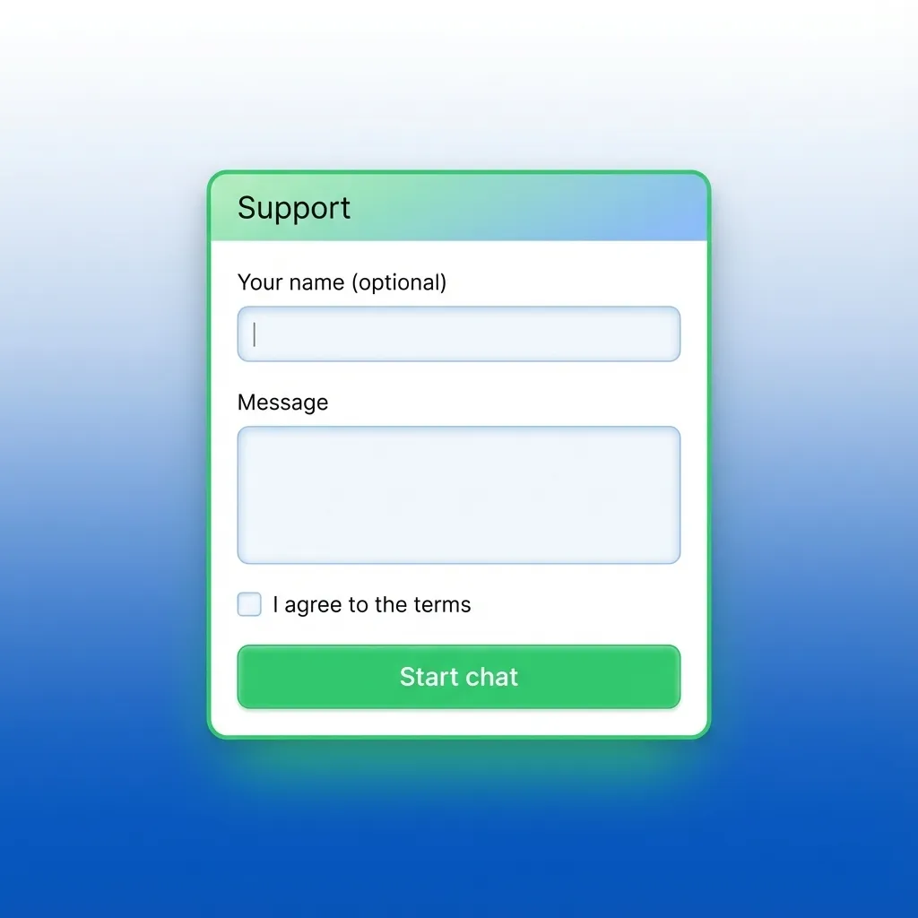 Icone di assistenza clienti: chat live, email, modulo di contatto e sezione FAQ per supporto ai giocatori italiani.