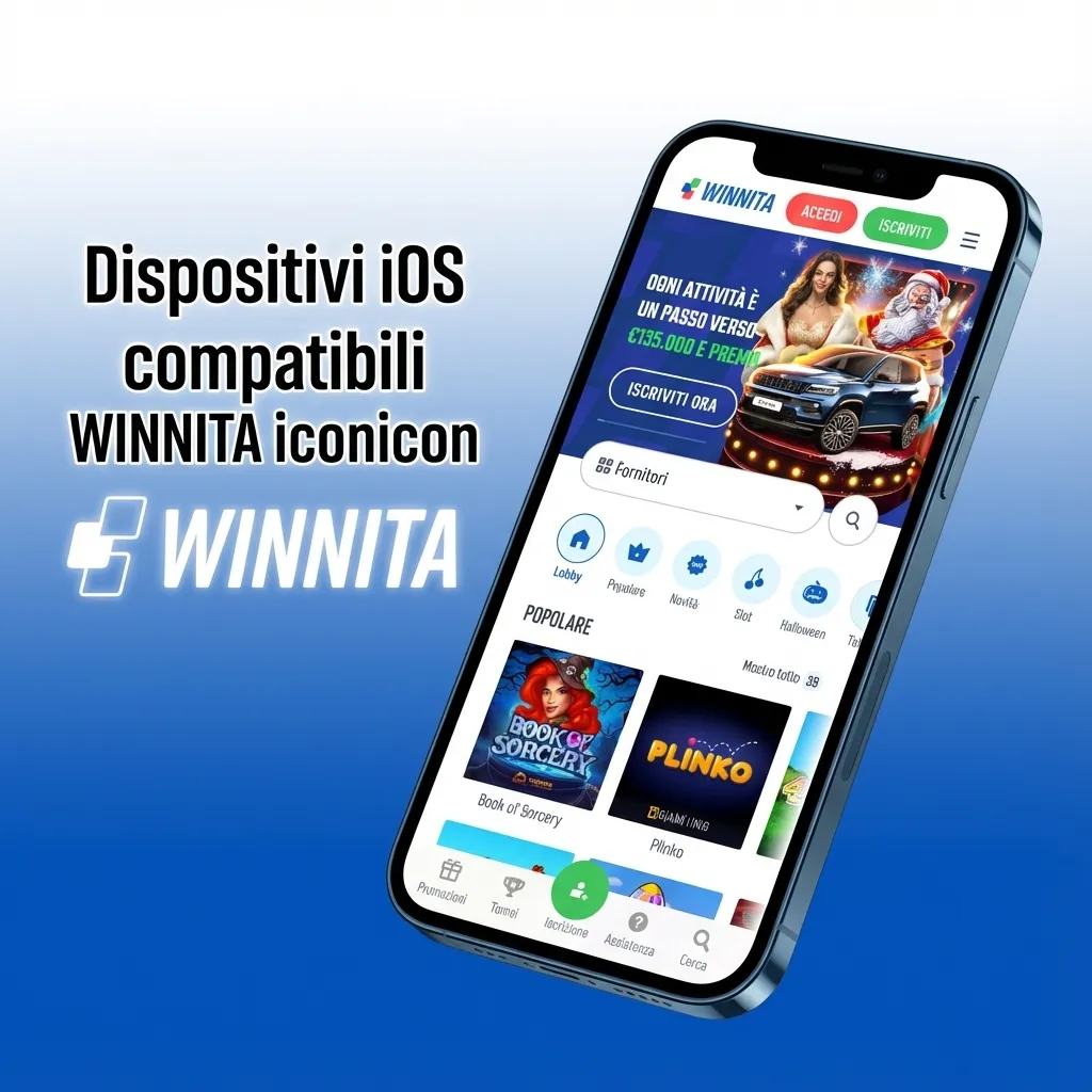 Elenco di iPhone e iPad recenti compatibili con l’app Winnita in Italia su sfondo chiaro