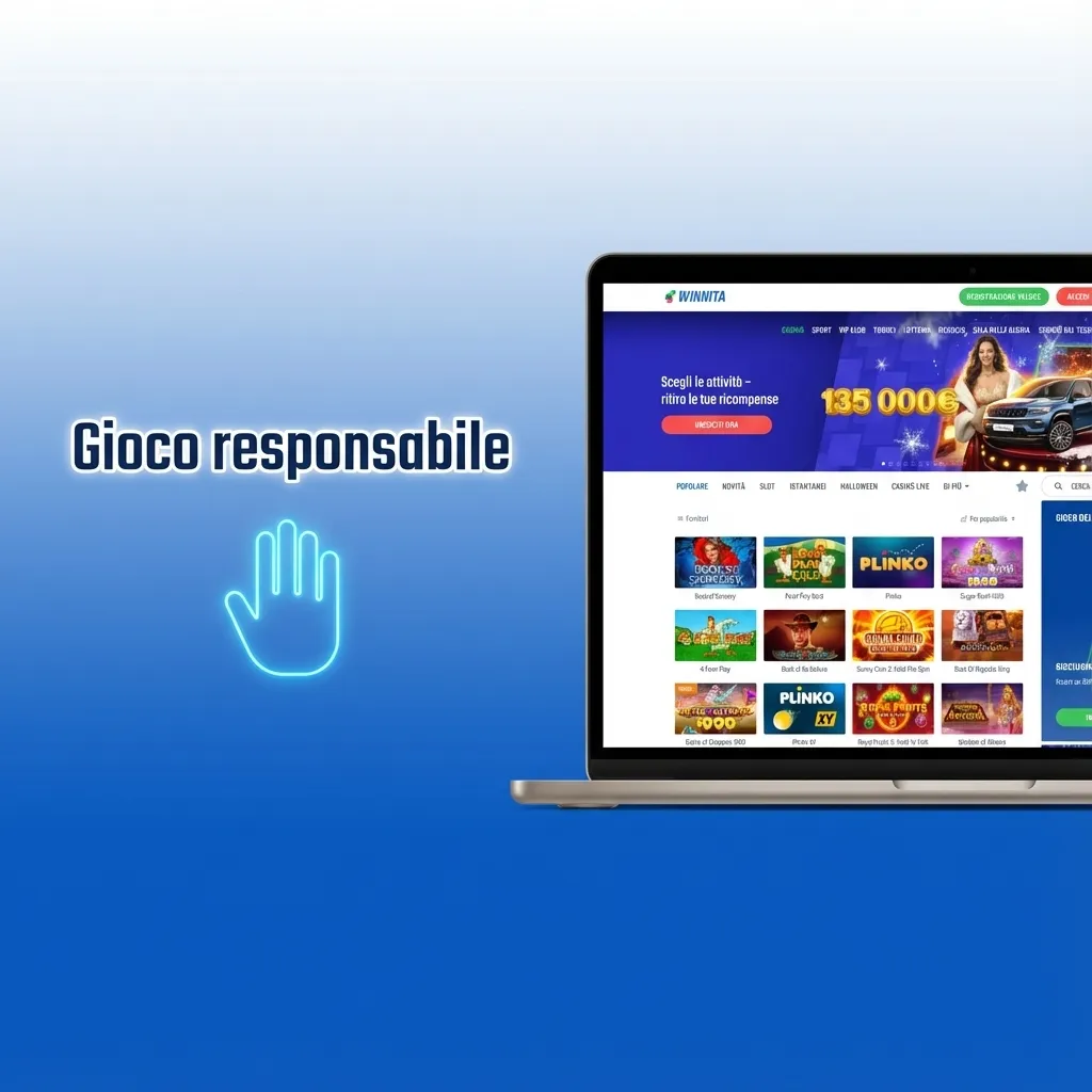 Grafica su gioco responsabile con icone di limiti, autoesclusione e strumenti per mantenere il controllo sul gioco