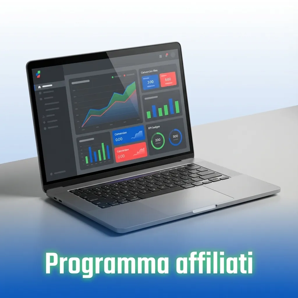 Grafica “Programma affiliati Winnita” con testo su guadagni in commissioni portando nuovi giocatori al sito